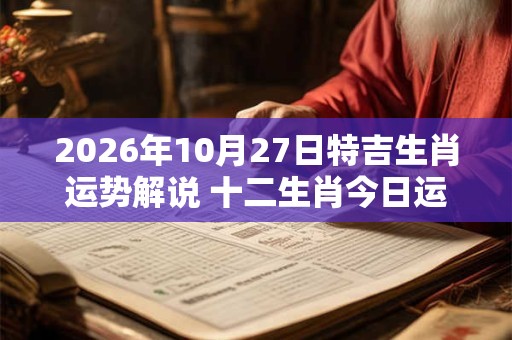 2026年10月27日特吉生肖运势解说 十二生肖今日运势