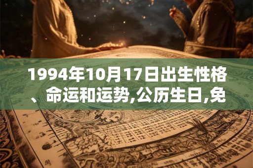 1994年10月17日出生性格、命运和运势,公历生日,免费算命