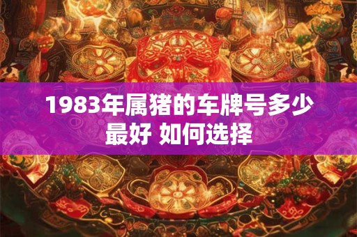 1983年属猪的车牌号多少最好 如何选择 1983年属猪的车牌号多少最好 如何选择