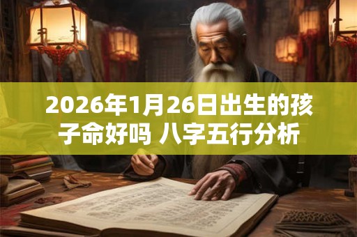 2026年1月26日出生的孩子命好吗 八字五行分析