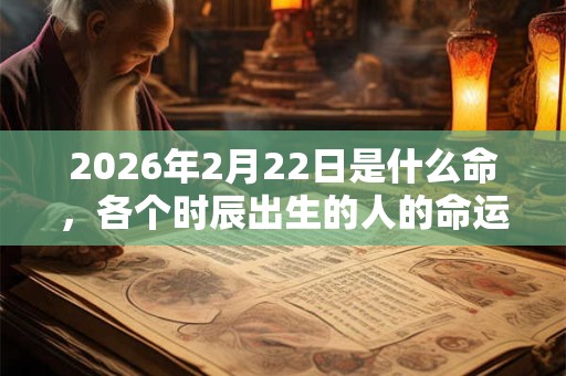 2026年2月22日是什么命，各个时辰出生的人的命运