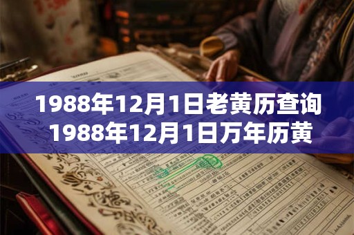 1988年12月1日老黄历查询 1988年12月1日万年历黄道吉日