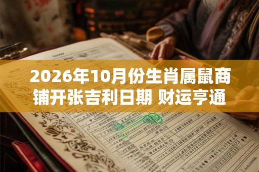 2026年10月份生肖属鼠商铺开张吉利日期 财运亨通的开张吉日