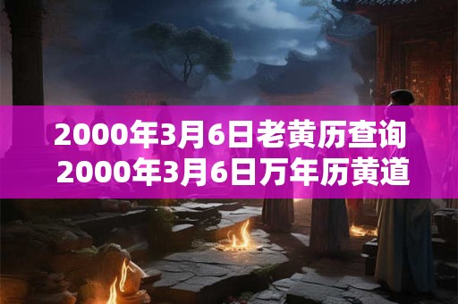 2000年3月6日老黄历查询 2000年3月6日万年历黄道吉日