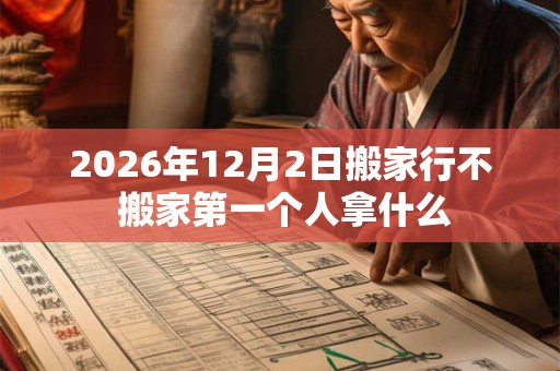 2026年12月2日搬家行不 搬家第一个人拿什么