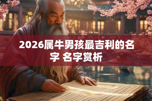 2026属牛男孩最吉利的名字 名字赏析