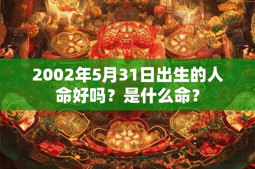 2002年5月31日出生的人命好吗？是什么命？