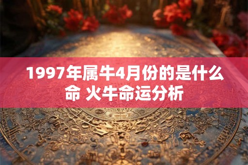 1997年属牛4月份的是什么命 火牛命运分析