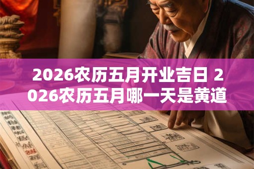 2026农历五月开业吉日 2026农历五月哪一天是黄道吉日