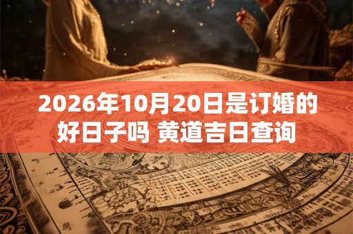 2026年10月20日是订婚的好日子吗 黄道吉日查询 2026年10月20日是订婚的好日子吗 黄道吉日查询