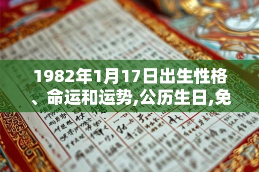 1982年1月17日出生性格、命运和运势,公历生日,免费算命