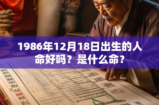 1986年12月18日出生的人命好吗？是什么命？