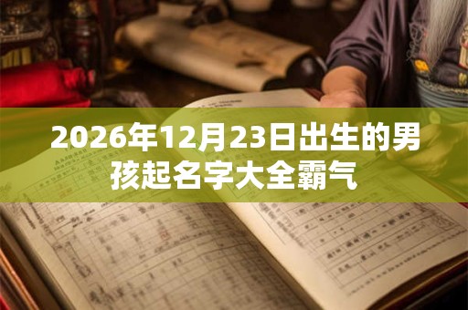 2026年12月23日出生的男孩起名字大全霸气