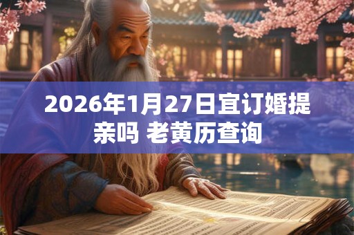 2026年1月27日宜订婚提亲吗 老黄历查询