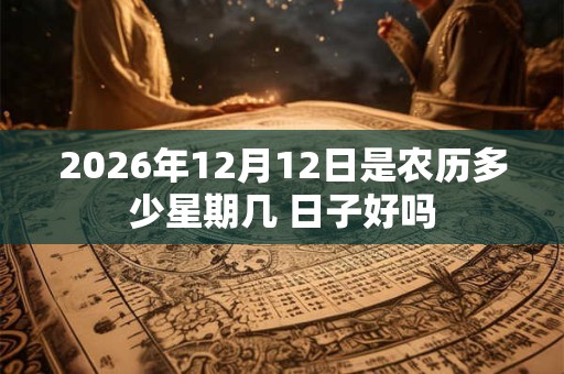 2026年12月12日是农历多少星期几 日子好吗