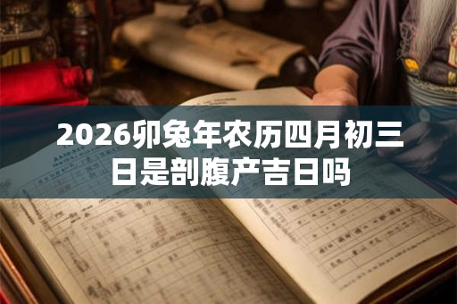 2026卯兔年农历四月初三日是剖腹产吉日吗