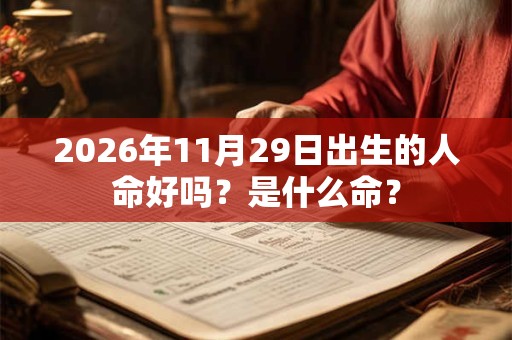 2026年11月29日出生的人命好吗？是什么命？