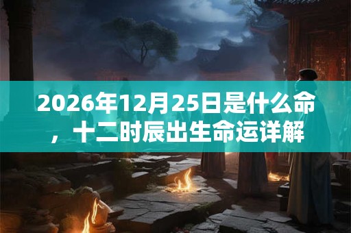 2026年12月25日是什么命，十二时辰出生命运详解