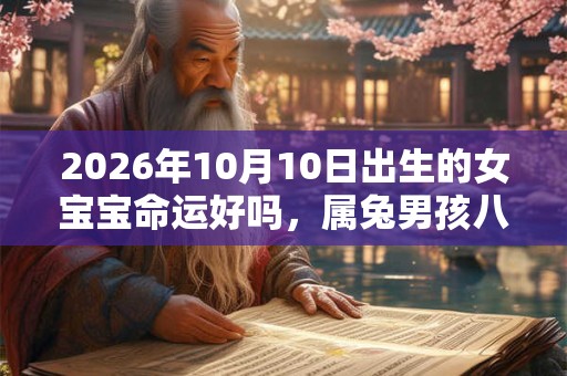 2026年10月10日出生的女宝宝命运好吗，属兔男孩八字命运查询