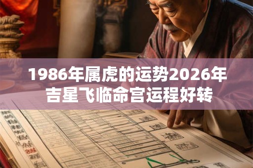 1986年属虎的运势2026年 吉星飞临命宫运程好转