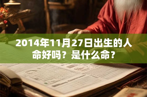 2014年11月27日出生的人命好吗？是什么命？