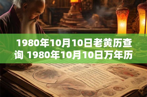 1980年10月10日老黄历查询 1980年10月10日万年历黄道吉日