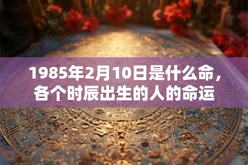 1985年2月10日是什么命，各个时辰出生的人的命运