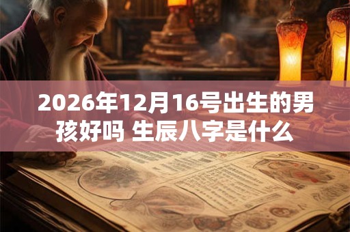 2026年12月16号出生的男孩好吗 生辰八字是什么