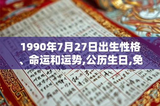 1990年7月27日出生性格、命运和运势,公历生日,免费算命