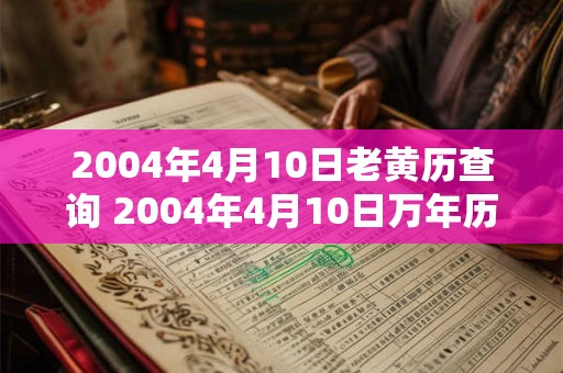 2004年4月10日老黄历查询 2004年4月10日万年历黄道吉日 2004年4月10日老黄历查询 2004年4月10日万年历黄道吉日