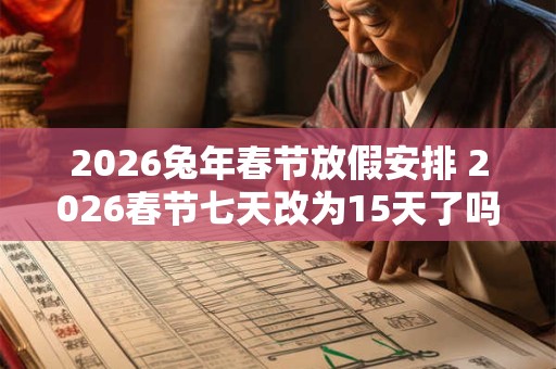 2026兔年春节放假安排 2026春节七天改为15天了吗