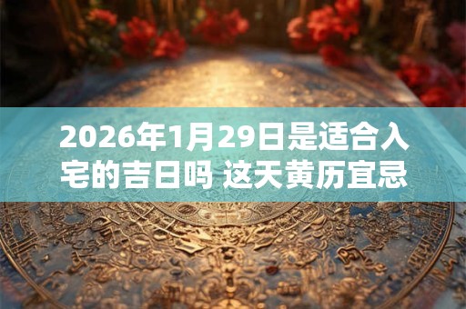 2026年1月29日是适合入宅的吉日吗 这天黄历宜忌