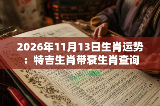 2026年11月13日生肖运势:特吉生肖带衰生肖查询 2026年11月13日生肖运势:特吉生肖带衰生肖查询