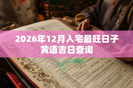 2026年12月入宅最旺日子黄道吉日查询