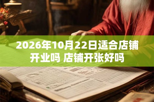 2026年10月22日适合店铺开业吗 店铺开张好吗