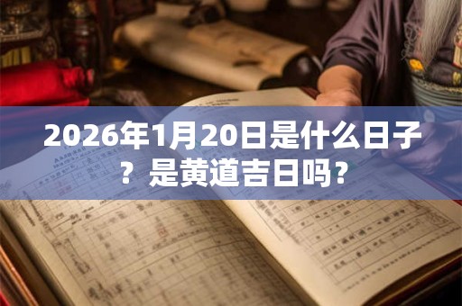2026年1月20日是什么日子?是黄道吉日吗? 2026年1月20日是什么日子?是黄道吉日吗?