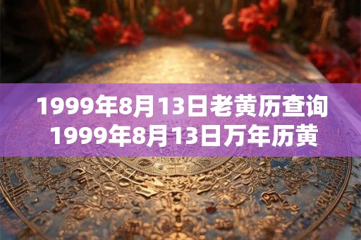 1999年8月13日老黄历查询 1999年8月13日万年历黄道吉日