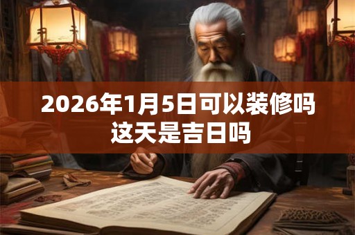 2026年1月5日可以装修吗 这天是吉日吗