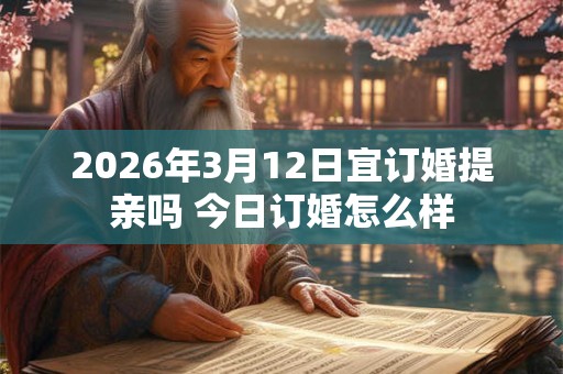 2026年3月12日宜订婚提亲吗 今日订婚怎么样