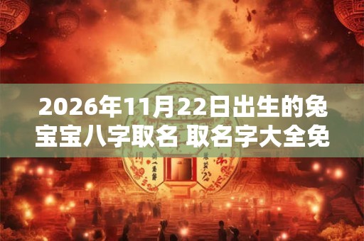 2026年11月22日出生的兔宝宝八字取名 取名字大全免费查询