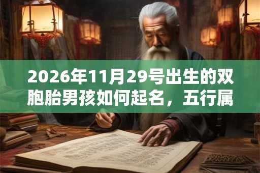 2026年11月29号出生的双胞胎男孩如何起名，五行属什么