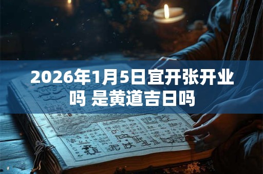 2026年1月5日宜开张开业吗 是黄道吉日吗