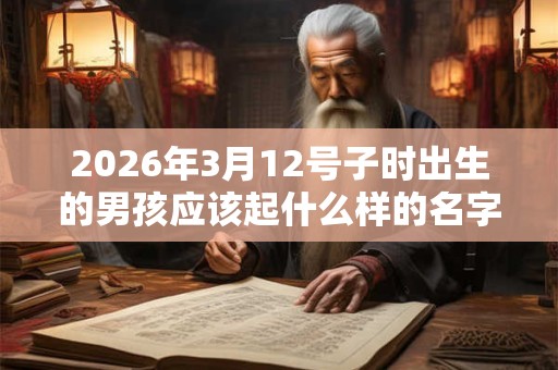 2026年3月12号子时出生的男孩应该起什么样的名字