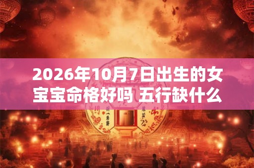 2026年10月7日出生的女宝宝命格好吗 五行缺什么