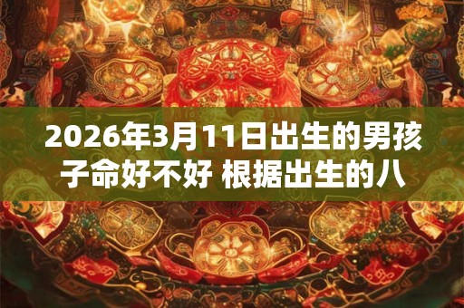 2026年3月11日出生的男孩子命好不好 根据出生的八字取名字