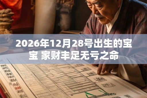 2026年12月28号出生的宝宝 家财丰足无亏之命
