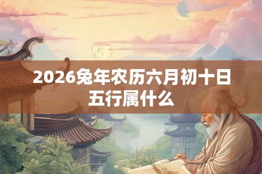 2026兔年农历六月初十日五行属什么 2026兔年农历六月初十日五行属什么