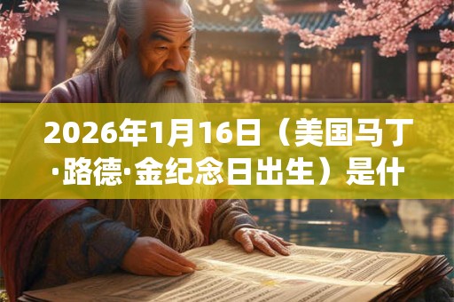 2026年1月16日(美国马丁·路德·金纪念日出生)是什么命_命运如何 2026年1月16日(美国马丁·路德·金纪念日出生)是什么命_命运如何