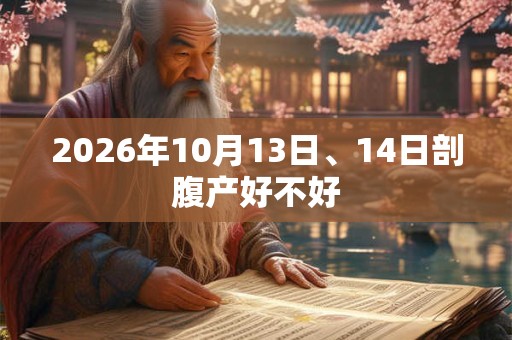 2026年10月13日、14日剖腹产好不好