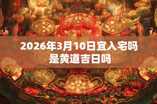 2026年3月10日宜入宅吗 是黄道吉日吗